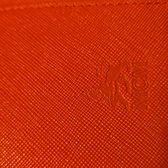 MCM Leather Orange Wallet with Gold Accents - Picture 6 of 11